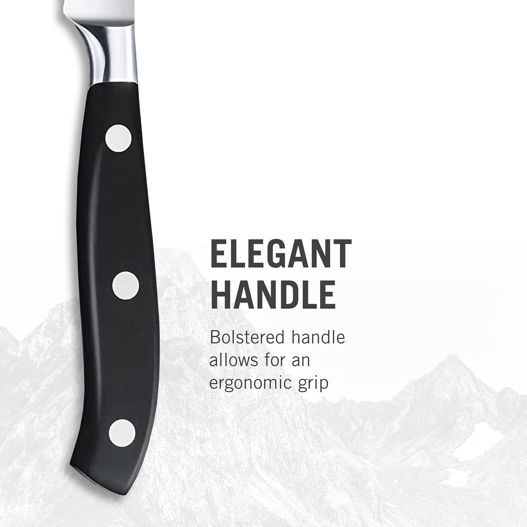 Victorinox, Grand Maître, Profi Tomaten- und Steakmesser, Extra Scharfe Klinge, Wellenschliff, 12 cm