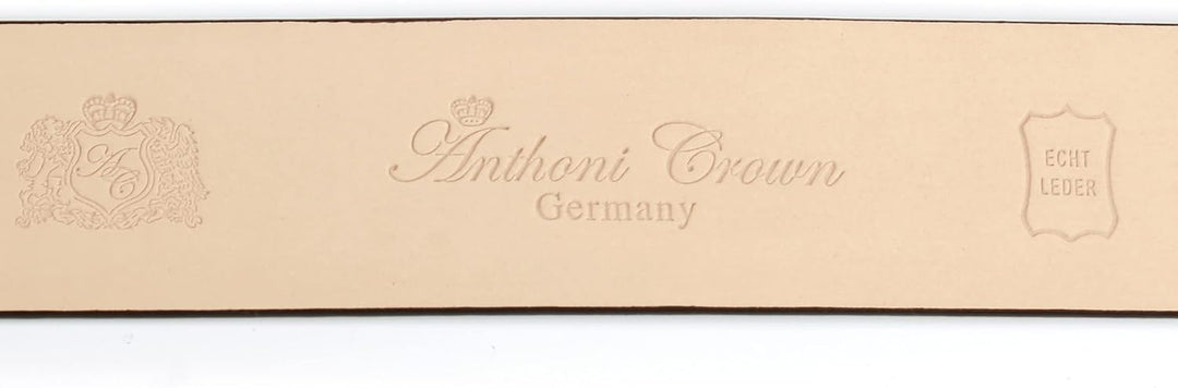 Anthoni Crown Herren Ledergürtel Gürtel 85 Dunkelblau, 85 Dunkelblau