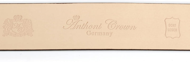Anthoni Crown Herren Ledergürtel Gürtel 85 Dunkelblau, 85 Dunkelblau