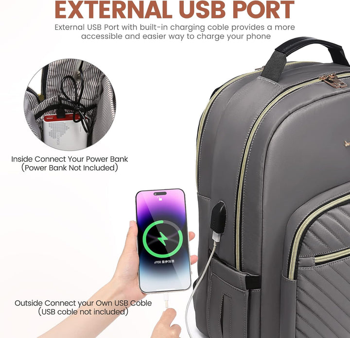 LOVEVOOK Laptop Rucksack Damen, 14 15,6 17,3 Zoll Laptoptasche Rucksack Damen Klein Wasserdicht Schu