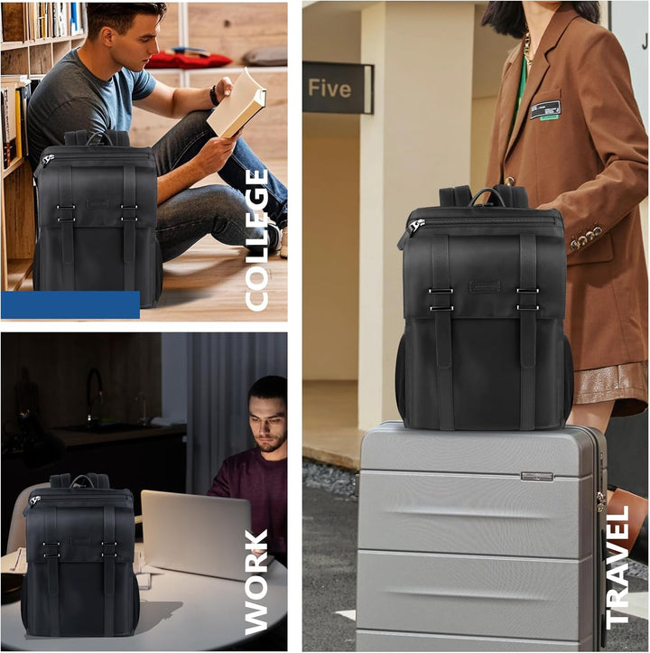 Dobaly Laptop Rucksack Wasserdicht für Damen & Herren - Laptopfach Daypack für Arbeit Business Radfa