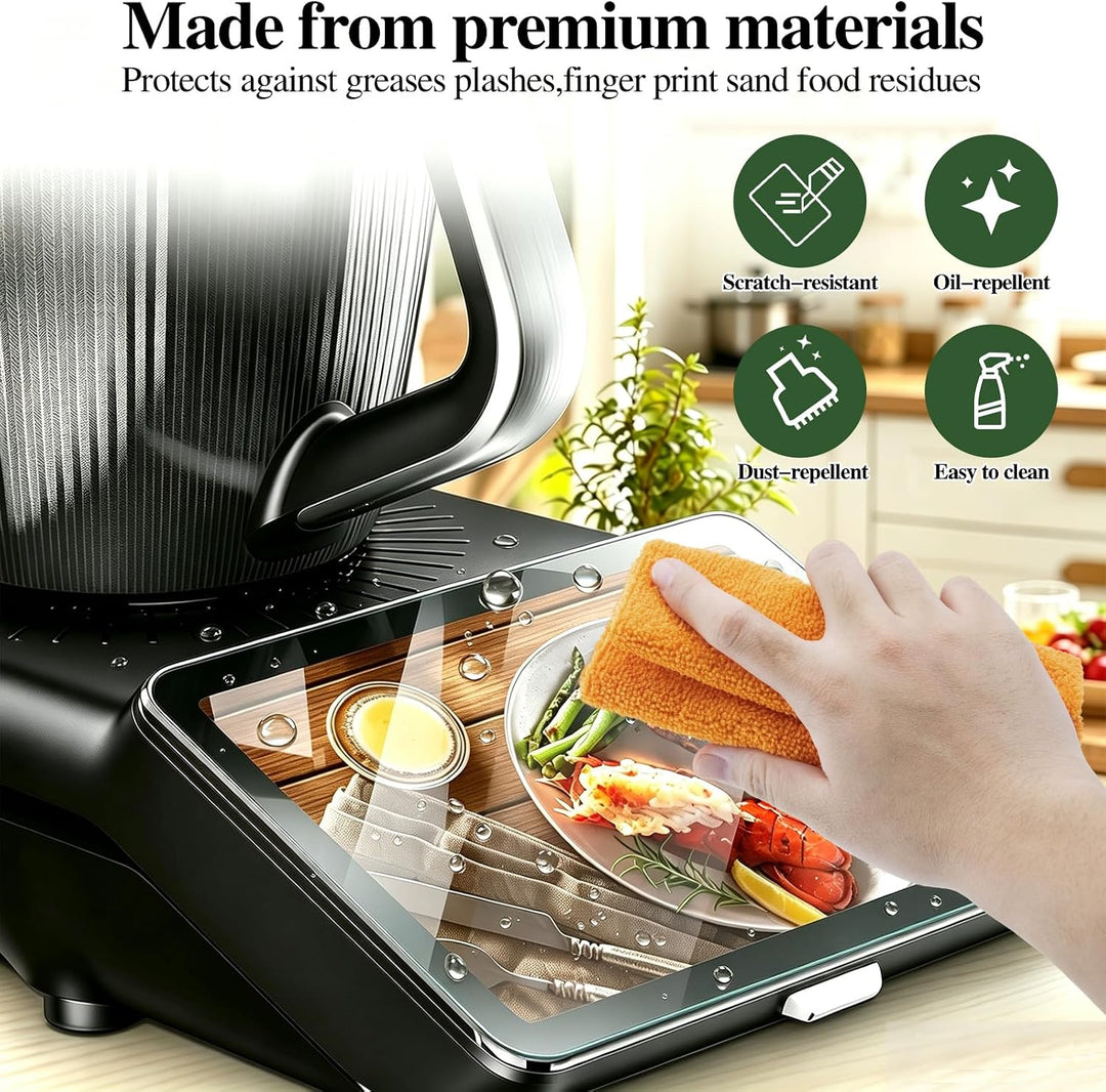 1 Stück Silikon Displayschutz, 2 Stück Displayschutzglas für Thermomix TM7