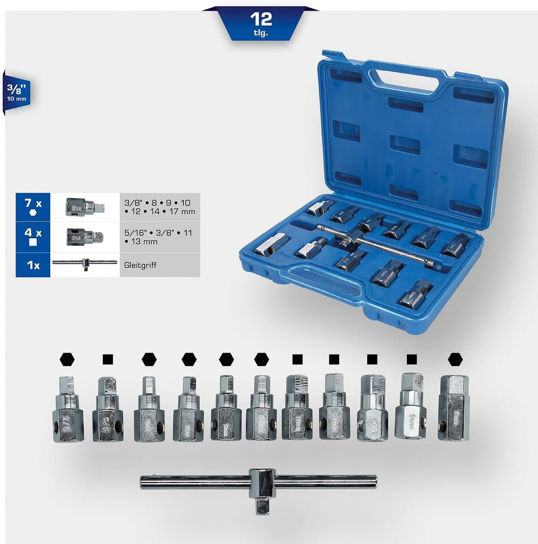 BRILLIANT TOOLS BT711150 Öldienst-Stecknuss-Satz, 12-tlg [Powered by KS TOOLS]