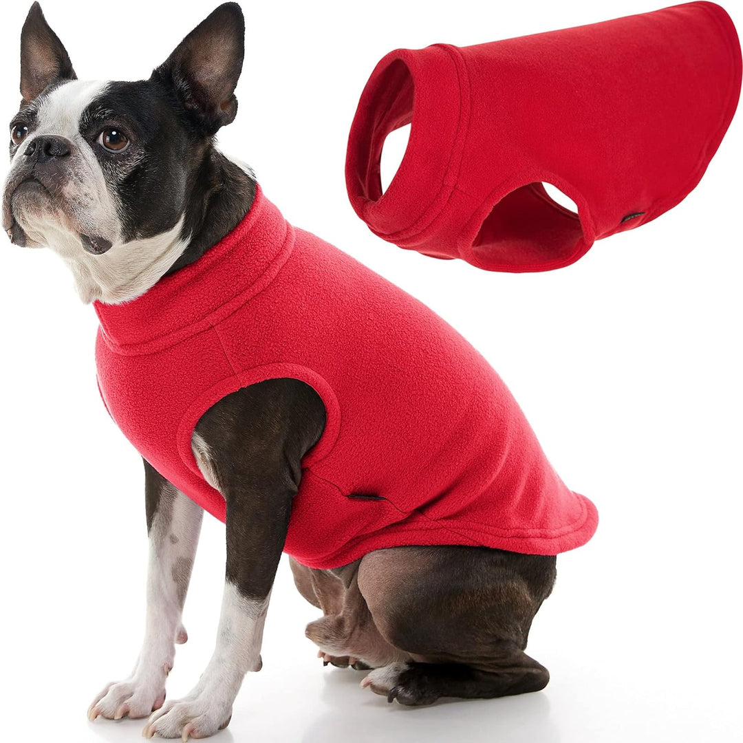 Gooby - Stretch Fleece Weste Pullover Fleece Weste Jacke Sweater für Hunde, Rot, Grösse L rot Large