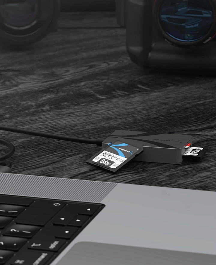 SABRENT SD, Micro SD USB C Kartenleser, USB 3.2 Speicherkartenleser, 312 MBps High Speed Externe Kar