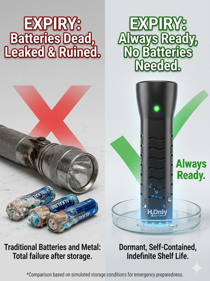 WaterLamp - die Taschenlampe ohne Batterien und Akkus, 1008093 Schwarz, Schwarz
