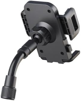 K&M 19762 Smartphone-Halter Schwarz, Kunststoff - 360° Drehung, flexible Klemmbacken für 4,5-9 cm -