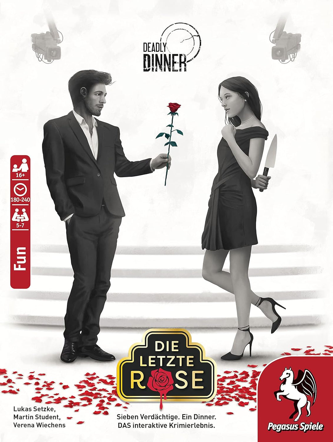 Pegasus Spiele 19011G - Deadly Dinner - Die letzte Rose - Krimi Dinner für Zuhause - 5 bis 7 Spieler