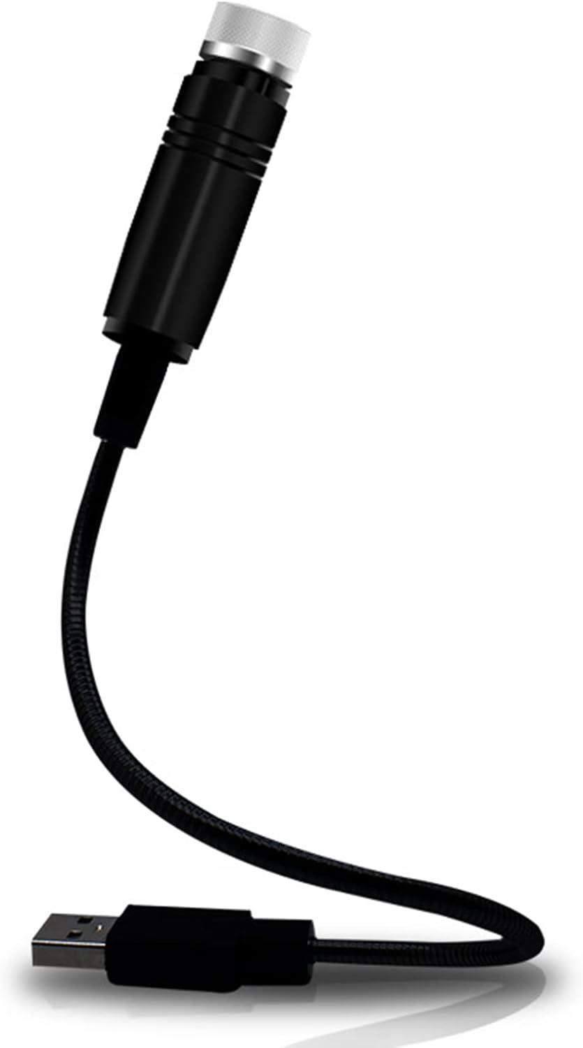 BAILONGJU USB-Nachtlicht, Sternenprojektor, Nachtlicht, verstellbar, romantische rote Innenbeleuchtu