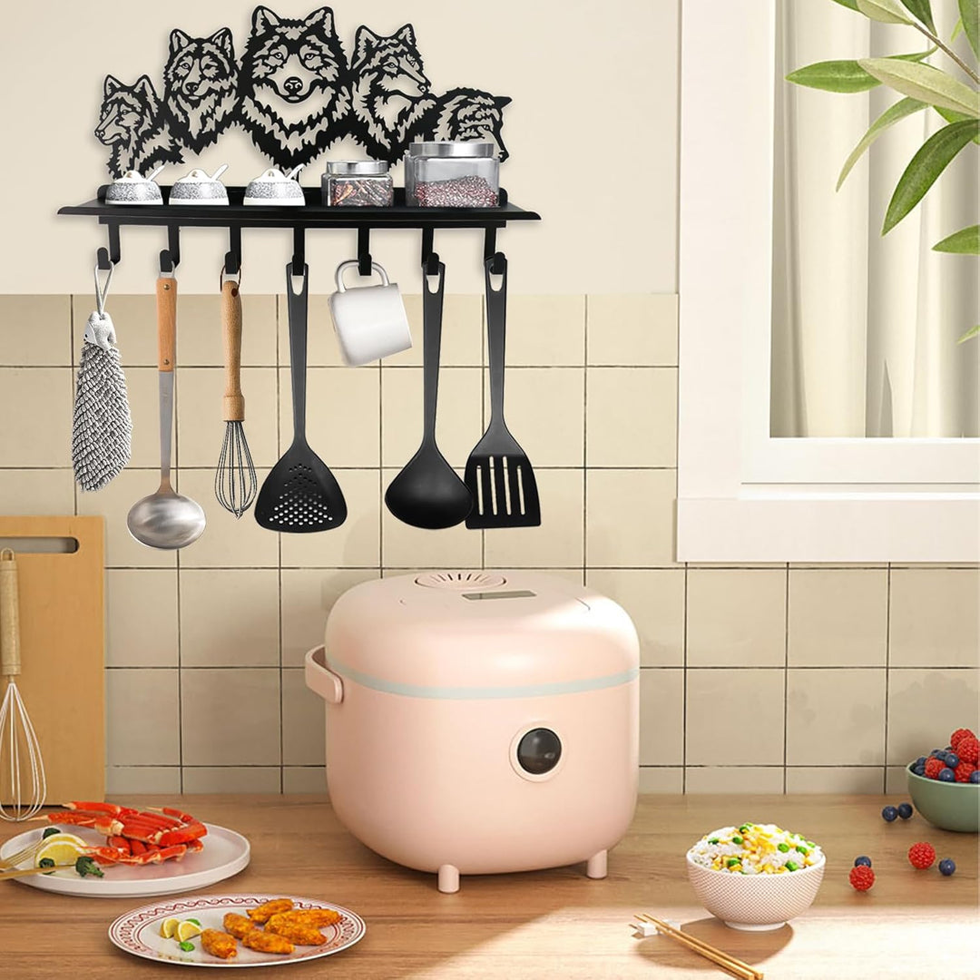 Viiluuxr Garderobenhaken Schwarz Wandgarderobe SchlüSselbrett Mit Ablage Garderobe Kinder Kleiderhak