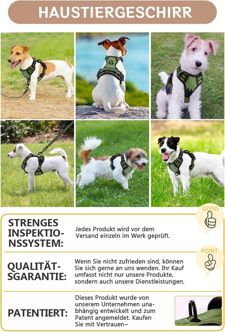 [Neueste Hundegeschirr] BaoCheng Anti Pull Hundegürtel,Kleine/mittlere/grosse Hunde,Atmungsaktives M