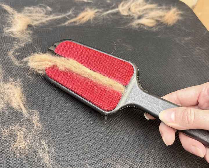 Pax Fusselbürste Tierhaarentferner für Polster, Textilien, Möbel & Teppich rot – Selbstreinigende Bü