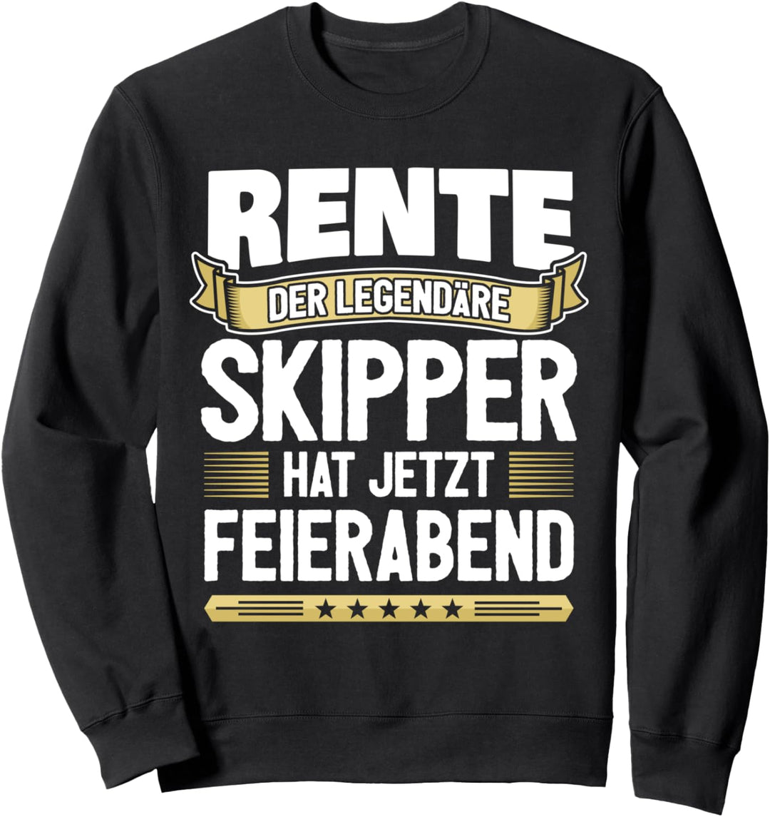 Rentner Skipper Segelboot Segeltörn Skipper Sweatshirt