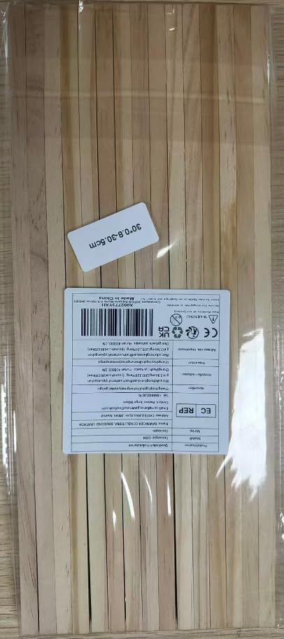 Quadratische Holzdübel, 5/16 Zoll x 38 cm, 30 Stück, unlackierte Hartholzstäbe zum Basteln 5/16"×15"