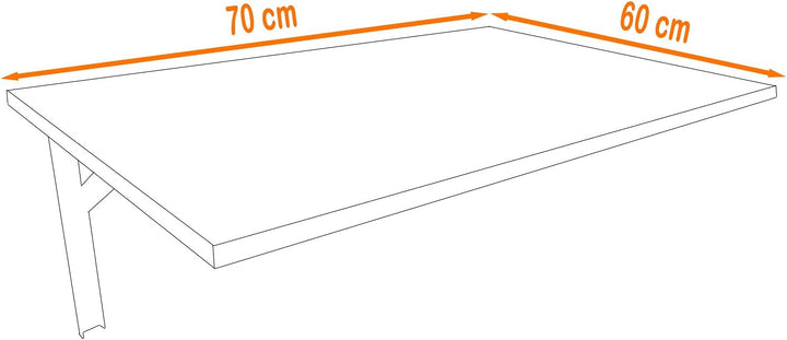 MIKON 70x60 | Wandklapptisch Klapptisch Wandtisch Küchentisch Schreibtisch Kindertisch | Locarno 70x
