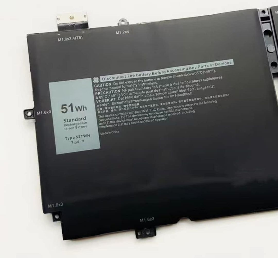 PUGASR 52TWH Laptop Akku Kompatibel mit Dell XPS 13 7390 2-in-1 P103G P103G001 P103G002 Series Noteb