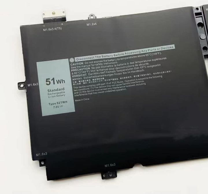 PUGASR 52TWH Laptop Akku Kompatibel mit Dell XPS 13 7390 2-in-1 P103G P103G001 P103G002 Series Noteb