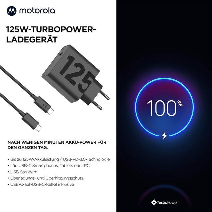 Motorola Turbopower 125W Duo-Port Universal Black Ac Fast, PG38C06280 125W-Ladegerät, 125W-Ladegerät