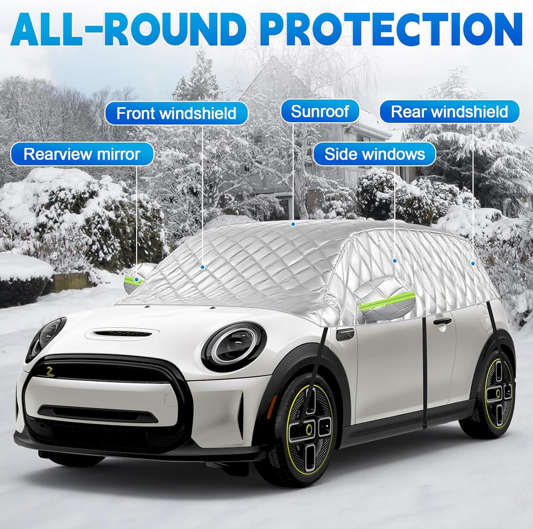 Verdickt Autoabdeckung Wasserdicht Ersatz für Mini Cooper 3 Door 2000-2025, Sonnenfest Hälfte Halbga