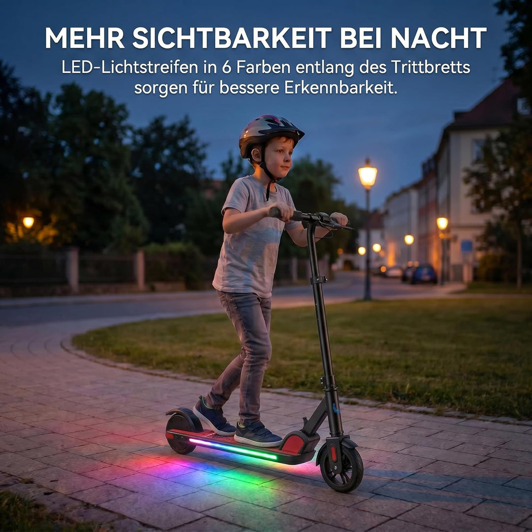 Caroma Elektroroller für Kinder von 6-12 Jahren, 150W Motor bis 16 km/h E Scooter, Faltbarer E Rolle