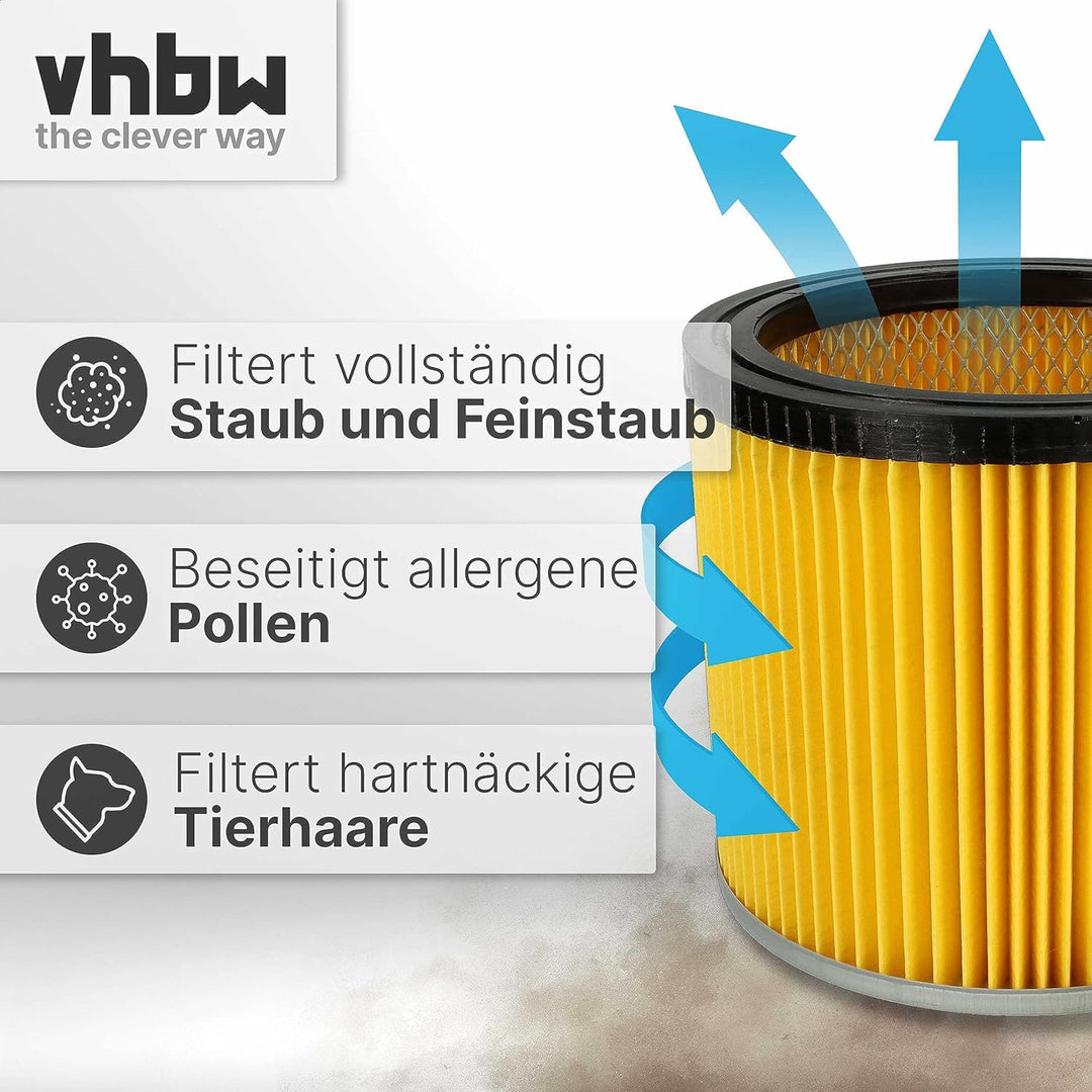 vhbw Staubsaugerfilter kompatibel mit Bosch GAS 12-30 F Professional, PAS 1000, PAS 11-25, PAS 11-25