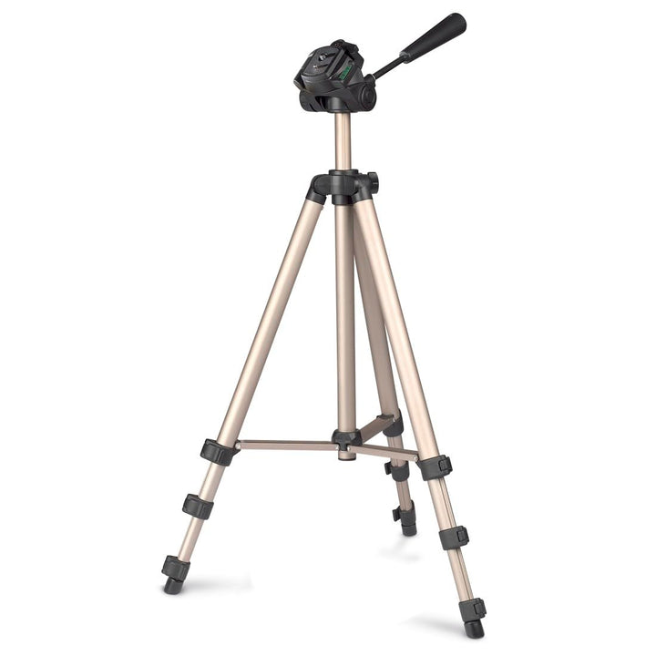Hama Leichtes Einsteiger-Dreibeinstativ mit 3-Wege-Kopf, Star 75 125-3D, Champagner 42 - 125 cm Sing