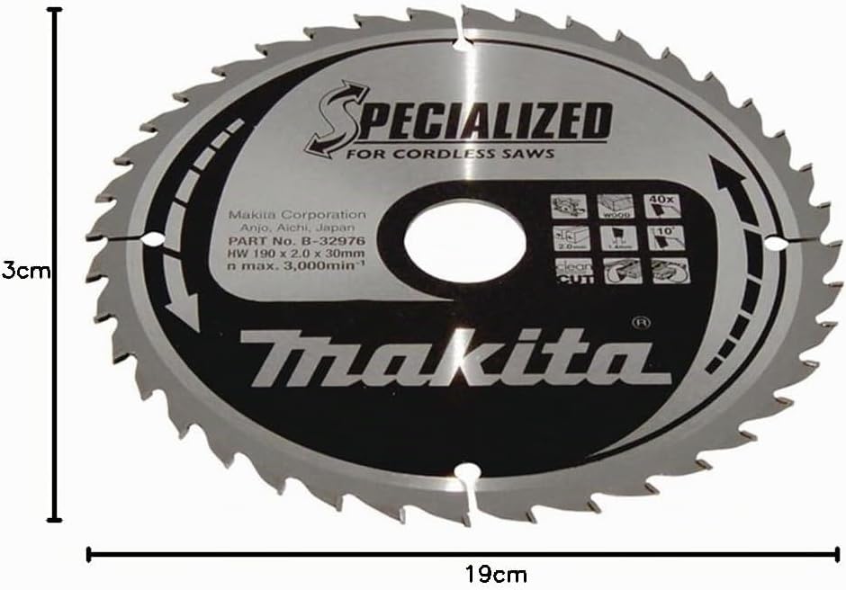 Makita Specialized Saegeblatt, 190 x 30 mm, 40Z, B-32976