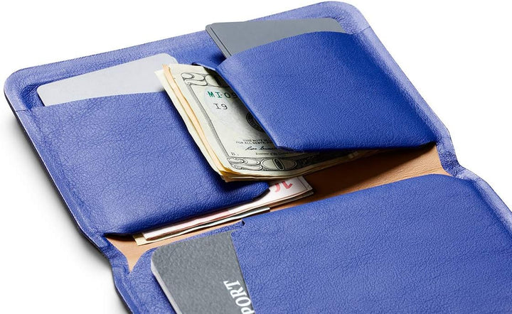 Bellroy Apex Passport Cover (Leder-Reisepasshülle, RFID-Schutz) - PepperBlue, Pepperblue