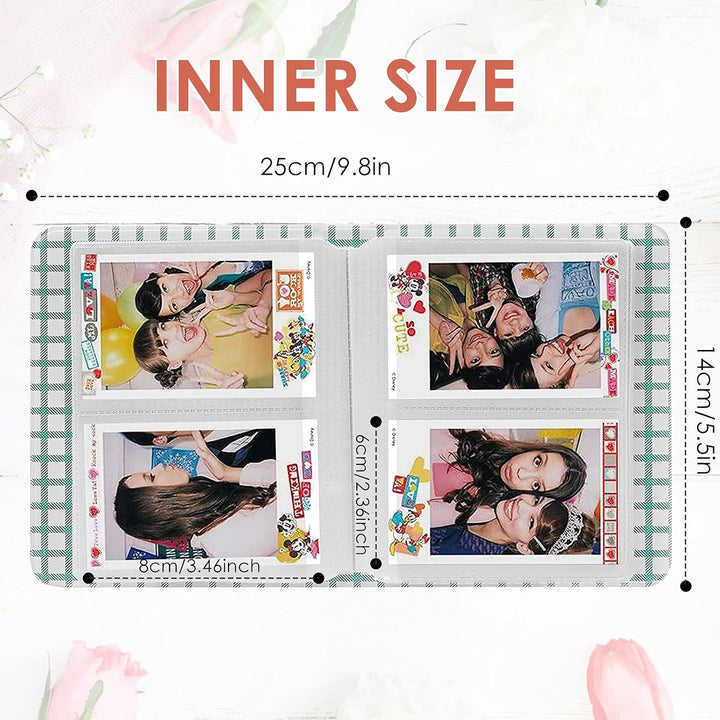 Fotoalbum mit 64 Taschen für Fujifilm Instax Mini 7s, 8, 8+, 9, 25, 50s, 70, 90, 5 x 7,6 cm, Fotobuc