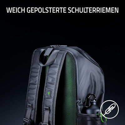 Razer Scout Backpack (15.6") - Leichter Allwetter-Toploader-Rucksack (Leichte wasser- und abriebfest