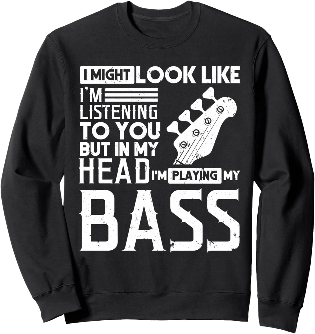 Bassist Shirt Herren Bass Geschenk Bassspieler Sweatshirt