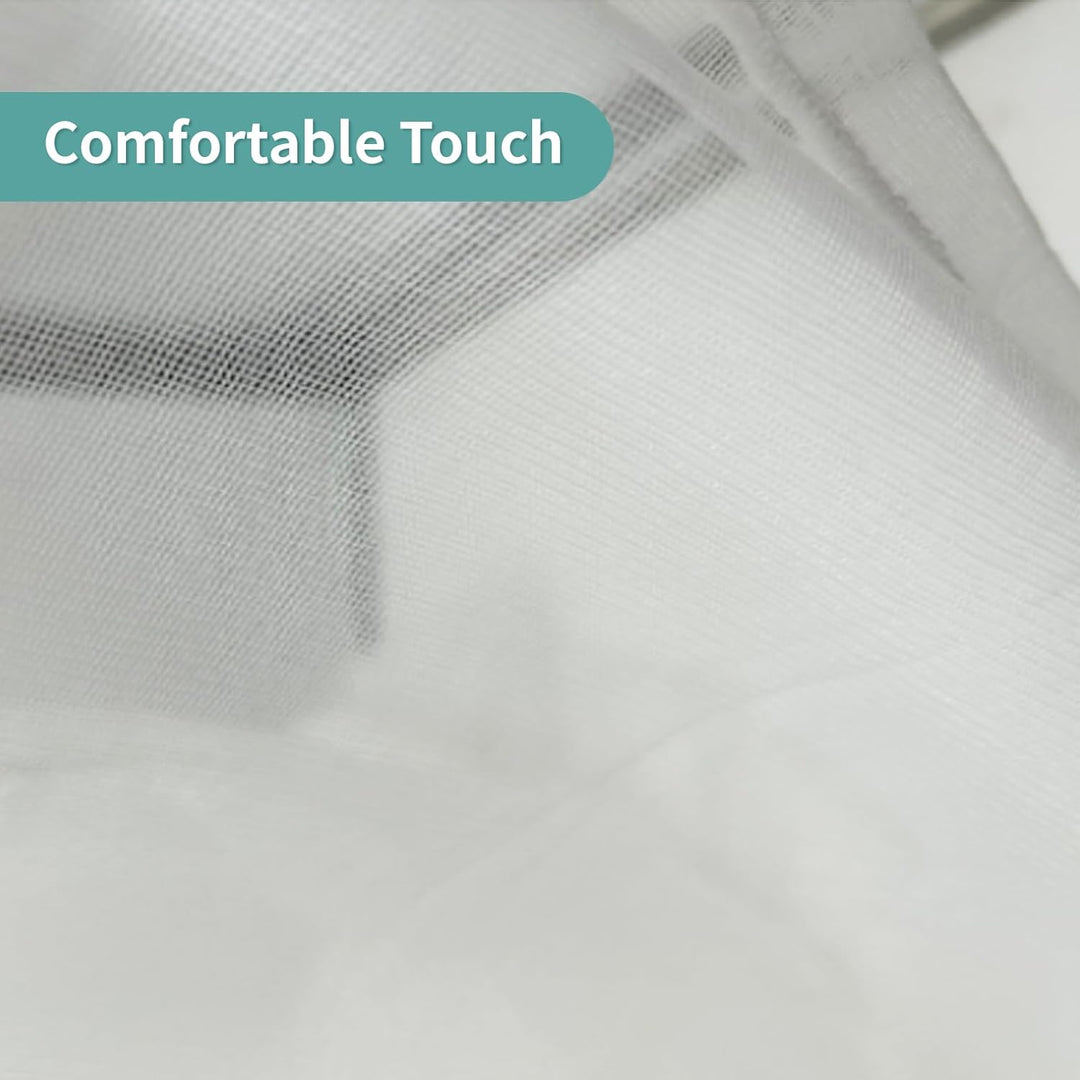 Tagesdecke Tüll Länge 120 cm, Babyzimmer Deko, passend für Babybett, Wiege und Kinderbett (Himmelsta