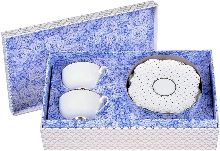 PIP Studio Royal White Blue Set 2 Teetassen und Untertassen