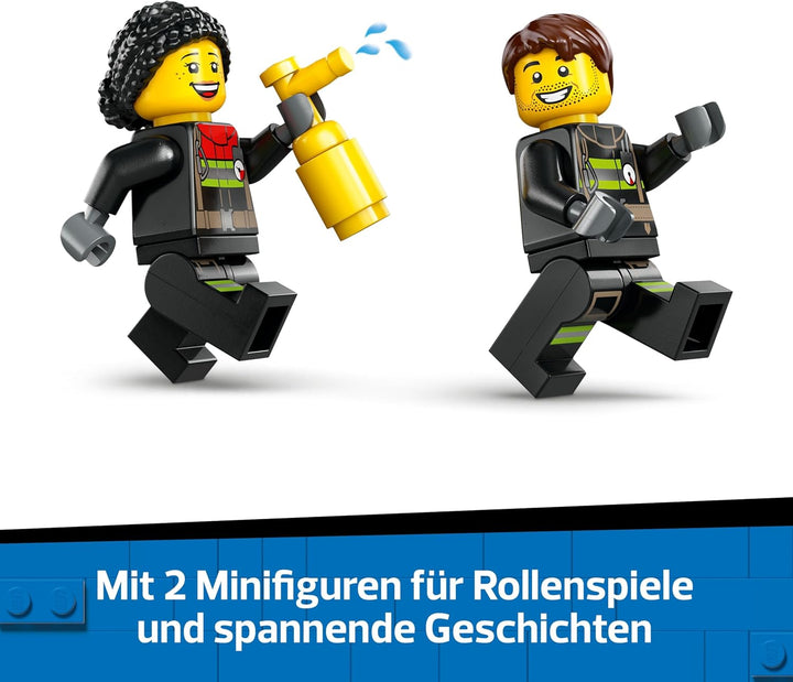 LEGO City Feuerwehrleiterfahrzeug - Feuerwehrauto Spielzeug mit 2 Feuerwehrmann Minifiguren für Jung