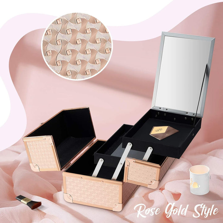 Joligrace Kosmetikkoffer Make up Koffer Schminkkoffer Portable Beauty Case Etagenkoffer Multikoffer