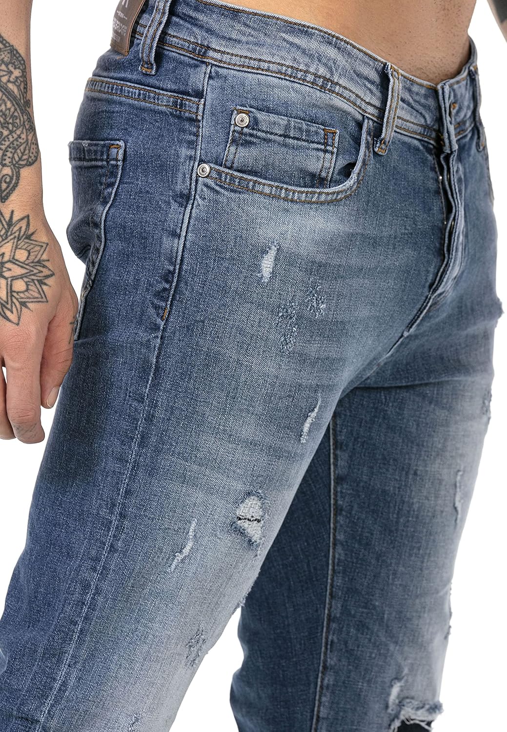 Redbridge Jeans für Herren Hose Denim Pants Used Look Destroyed 30W / 34L Blau, 30W / 34L Blau
