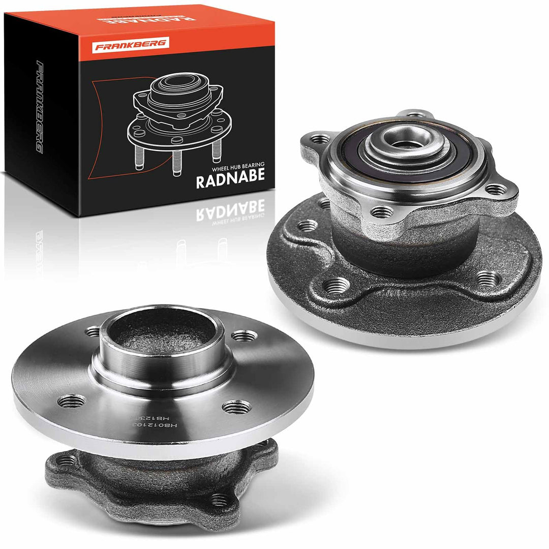 Frankberg 2x Radnabe Radlagersatz Hinterachse Kompatibel mit M.i.n.i R50 R53 Cooper One Alle Motoren