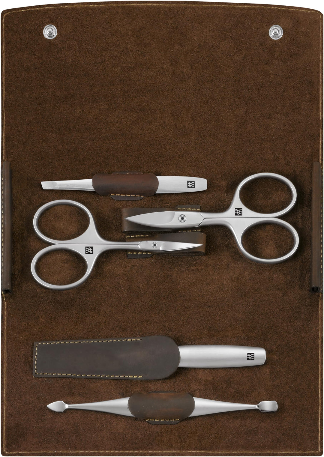 ZWILLING Maniküre und Pediküre Set, Reise Etui Set für Hände und Füsse, Nagelpflege, Echtleder, 5-te