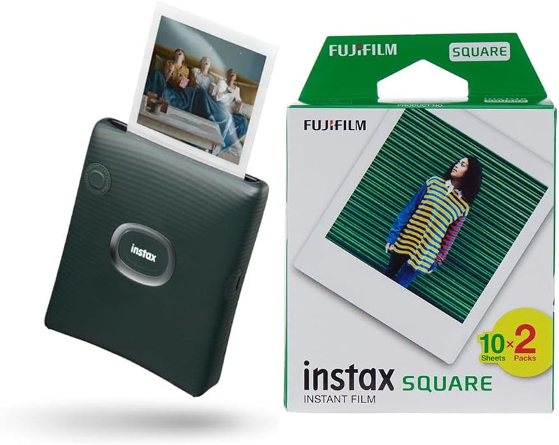 instax Square Link Midnight Green & Square Film (20/PK) Midnight Green Bundle mit Square Film (20/PK