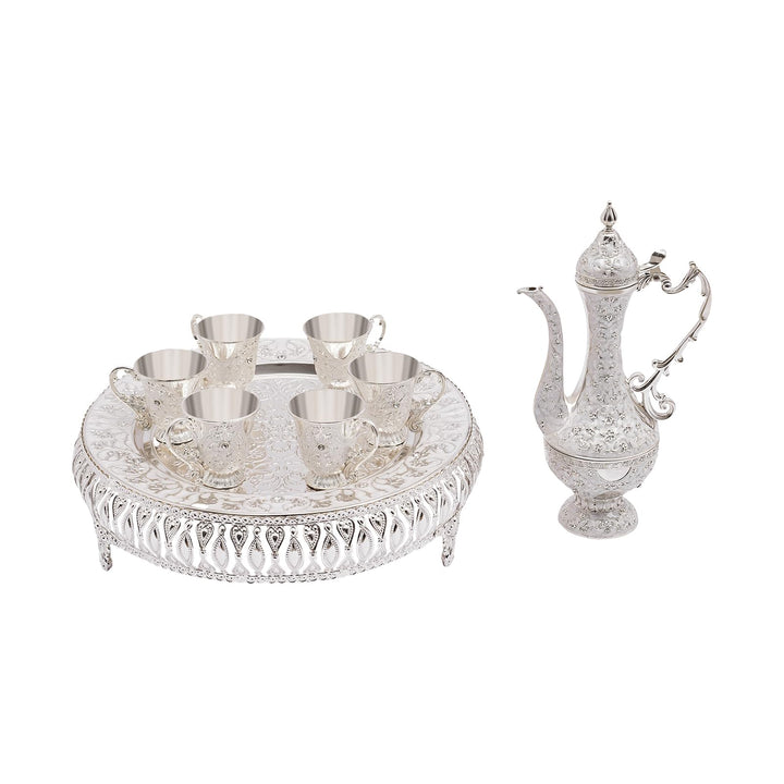 Kaffeetasse und Teeservice Set, 6 Personen 8 TLG Vintage Selten Teeservice Set, Kaffeeservice aus Zi