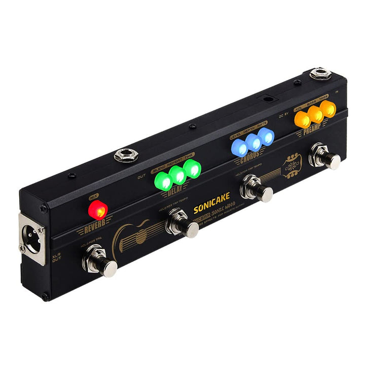 SONICAKE Multi Effektpedal Gitarre Akustikgitarre DI Box Multi Effektpedal Preamp Chorus Delay Rever