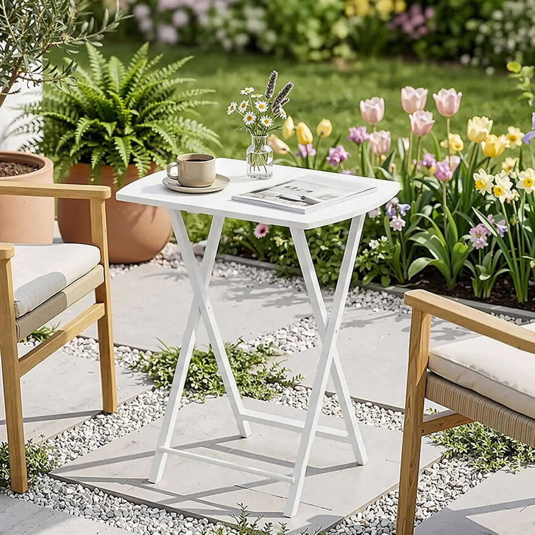 HOOBRO Beistelltisch Klappbar, Kleiner Sofatisch, Tablett Tisch, Kaffeetisch TV Tray im Industriesti