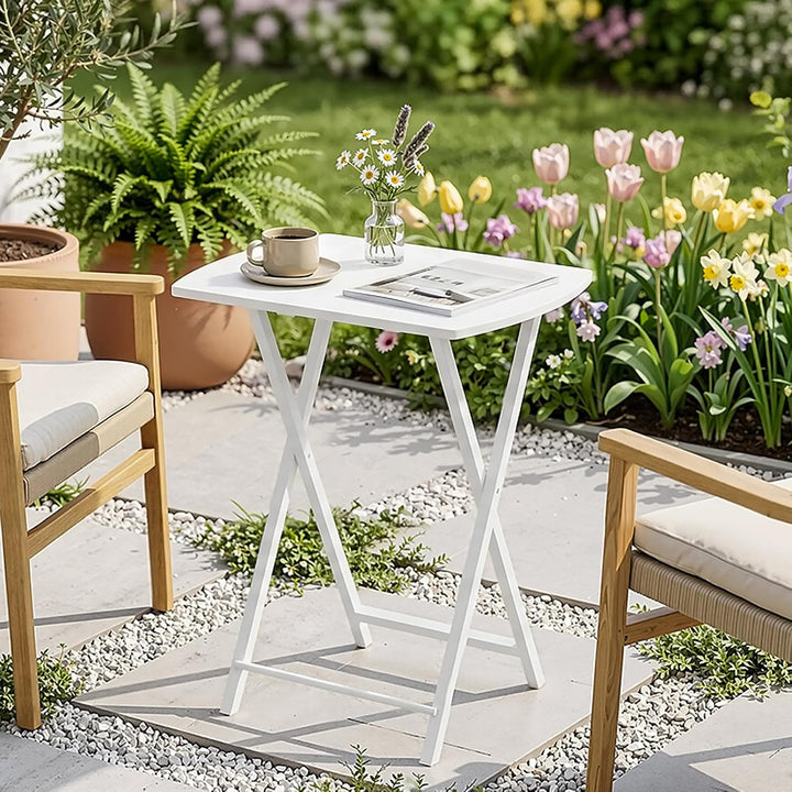 HOOBRO Beistelltisch Klappbar, Kleiner Sofatisch, Tablett Tisch, Kaffeetisch TV Tray im Industriesti