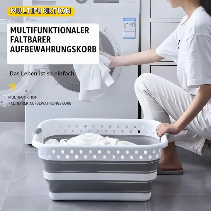 König Design 2er Set Wäschekorb faltbar - 24 Liter &amp; Universelle Nutzung I Zusammenklappbarer faltba