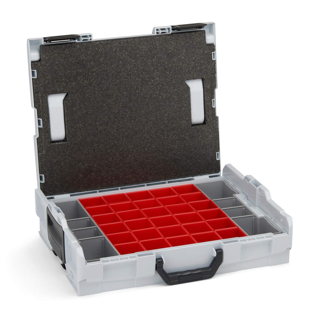 Sortierbox klein Schrauben | L-BOXX 102 (grau) mit Insetboxenset A3 | Profi Werkzeugkoffer leer inkl