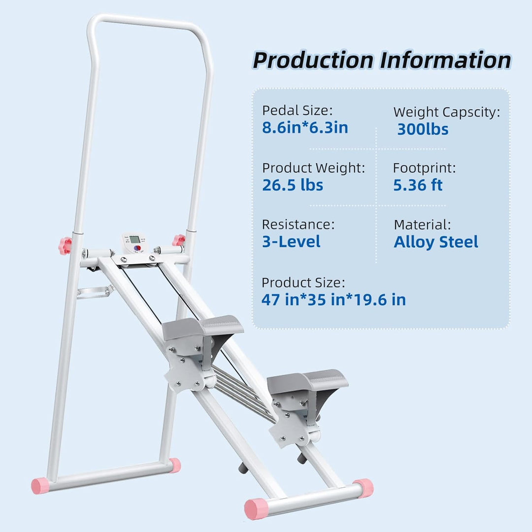 Vyrelis Stair Stepper für Zuhause, Stairmaster mit Einstellbarem 3 Stufen Widerstand für Ganzkörpert