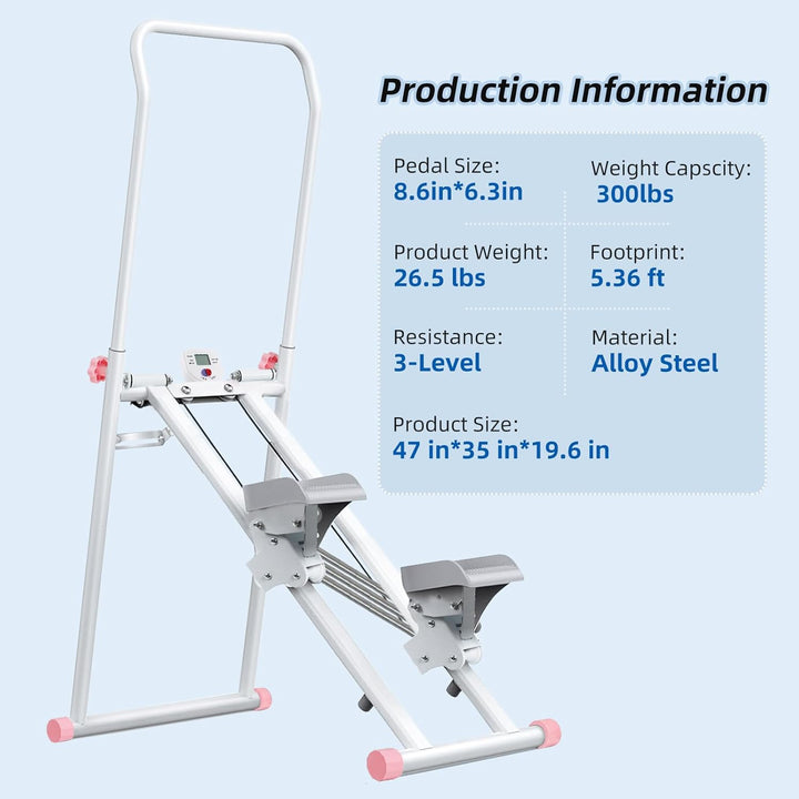 Vyrelis Stair Stepper für Zuhause, Stairmaster mit Einstellbarem 3 Stufen Widerstand für Ganzkörpert
