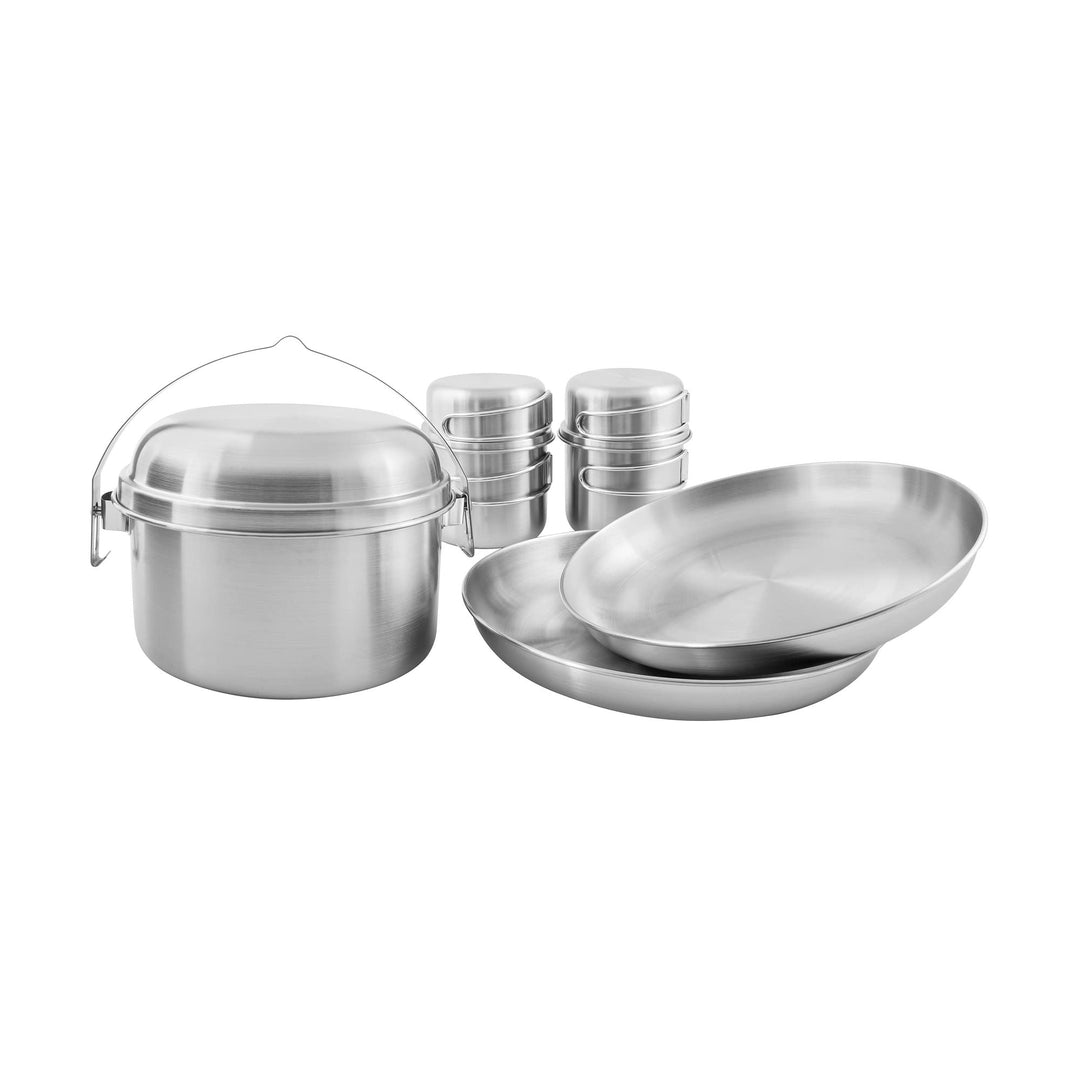 Tatonka Camping-Kochgeschirr Picnic Set II (8-teilig) - Edelstahl-Geschirr fürs Picknick zu zweit -