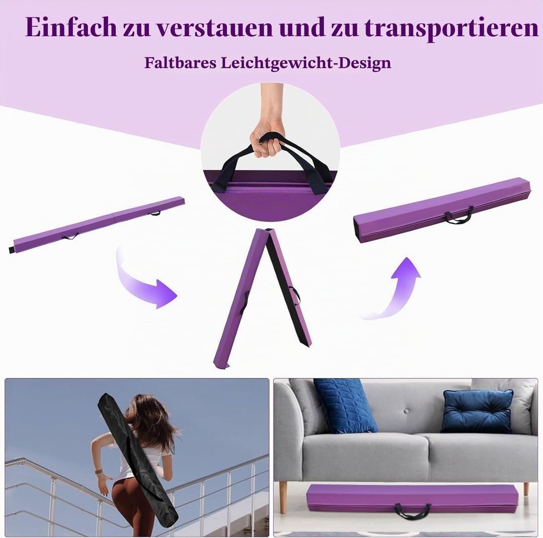 schwebebalken Kinder Schwebebalken klappbar Balken Gymnastik 240/270/300cm PU Leder schwebebalken fü