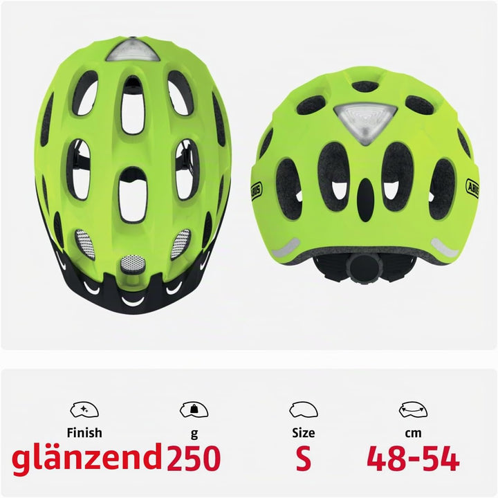 ABUS Stadthelm Youn-I ACE - Fahrradhelm für den Alltag - mit integriertem LED-Rücklicht - für Damen